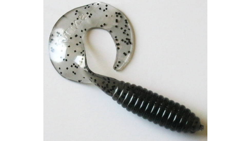 Kalins Fishing Kalin Lunker Grub, 3in, Smoke Salt &amp; Pepper, 10/Pack, 3G10-415