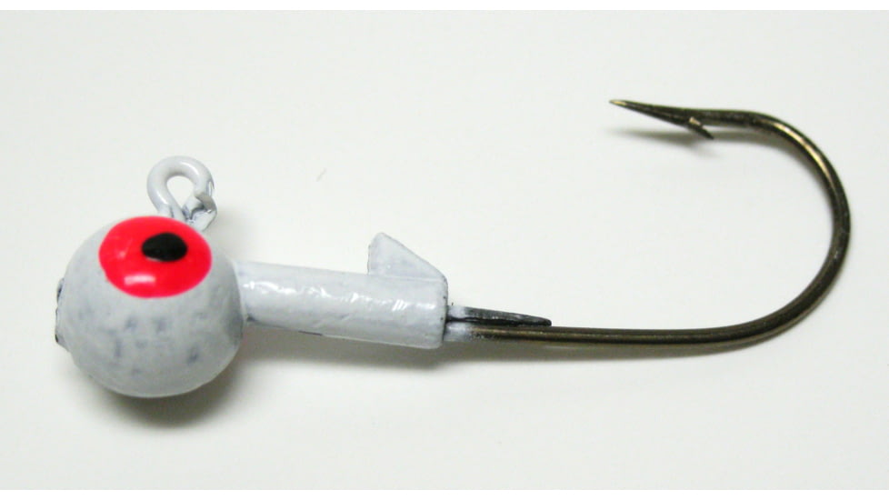 Kalins Fishing Kalin Roundhead Jig, 1/8oz, Size 1 Hook, Glow, 10/Pack, RH18-15