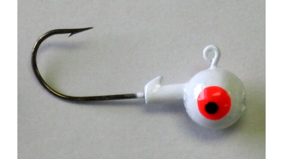 Kalins Fishing Kalin Roundhead Jig, 1/8oz, Size 1 Hook, White, 10/Pack, RH18-5