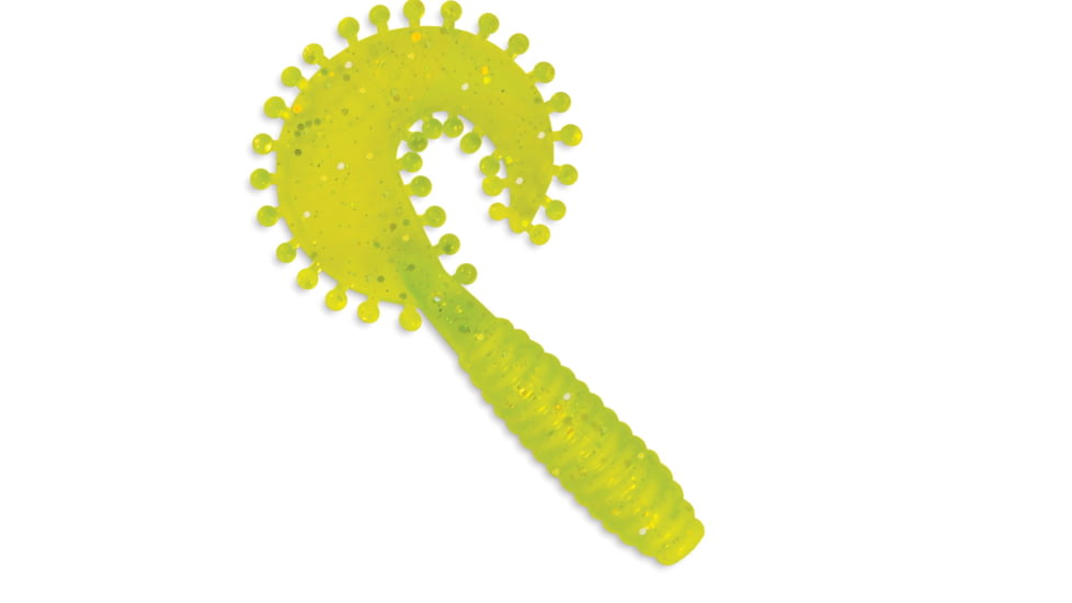 Kalin's Fishing Kalin Tickle Grub, 10, 5in, Chartreuse Hologram, 5T8-533