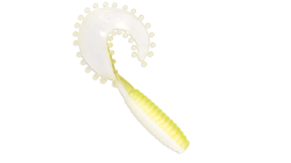 Kalin's Fishing Kalin Tickle Grub, 10, 5in, Chartreuse/Pearl, 5T8-525