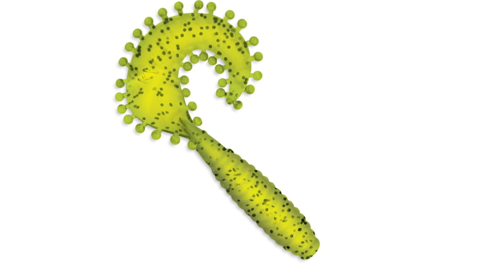 Kalin's Fishing Kalin Tickle Grub, 10, 5in, Chartreuse Salt &amp; Pepper, 5T8-540