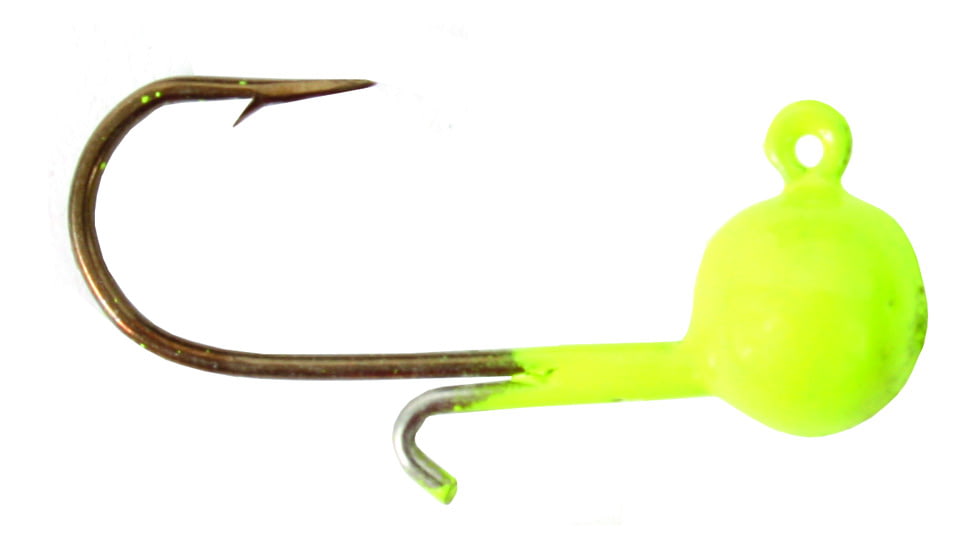 Kalins Fishing Kalin Triple Threat Crappie Jighead, 1/32oz, Chartreuse, 10/Pack, TJ10CH-132