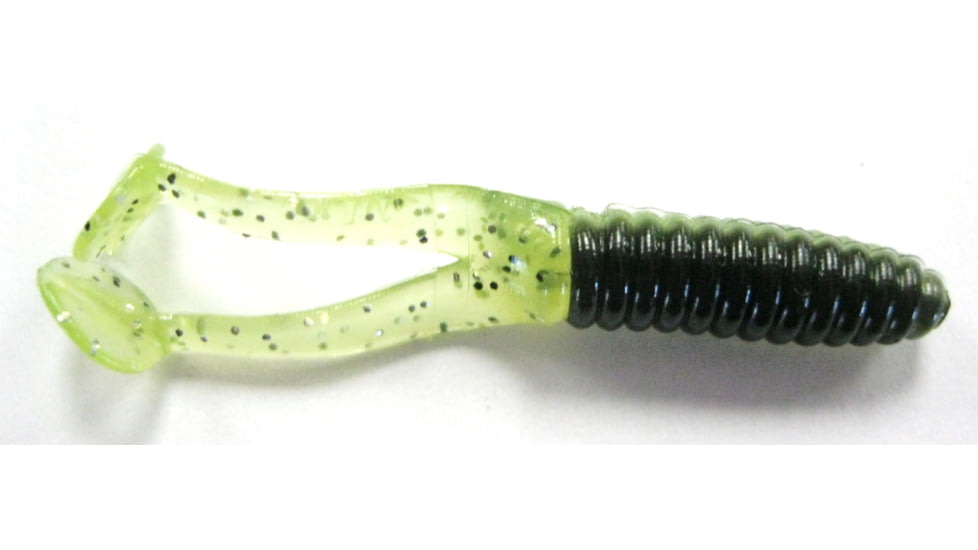 Kalin's Fishing Kalin Triple Threat Crappie Scrub TwinTail Shad, 4, 1.75in, Chartreuse/Shad, TSC10-834