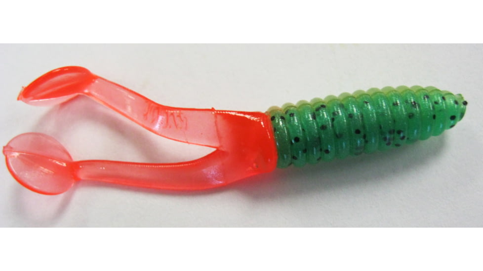 Kalin's Fishing Kalin Triple Threat Crappie Scrub TwinTail Soft Bait, 4, 1.75in, Firetiger, TSC10-808