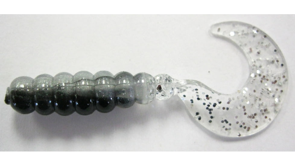 Kalin's Fishing Kalin Triple Threat Grub, 10, 2in, Black'n Silver, 2TG10-812