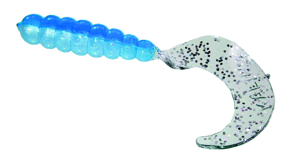 Kalin's Fishing Kalin Triple Threat Grub, 5, 2in, Blue/Sliver, 2TG10-814