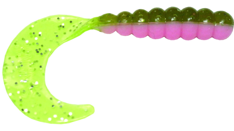 Kalin's Fishing Kalin Triple Threat Grub, 8, 2in, Electric Chicken, 2TG10-850
