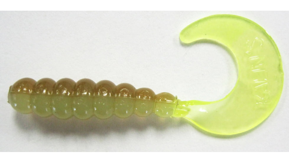 Kalin's Fishing Kalin Triple Threat Grub, 10, 2in, Green Weenie, 2TG10-818