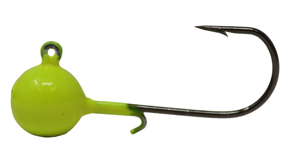 Kalins Fishing Triple Threat Crappie Jighead, 1/8 oz, Chartreuse 10/Pack, TJ10CH-18