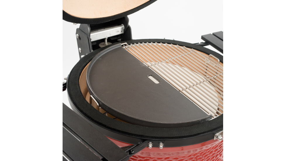 Kamado Joe Classic Joe Half Moon Cast Iron Reversible Griddle, Black, Medium, KJ-HCIGRIDDLE