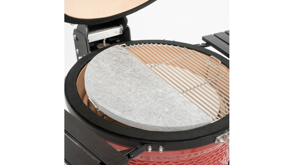 Kamado Joe Classic Joe Half Moon Soapstone Cooking Surface, Gray, Medium, KJ-HCGSSTONE