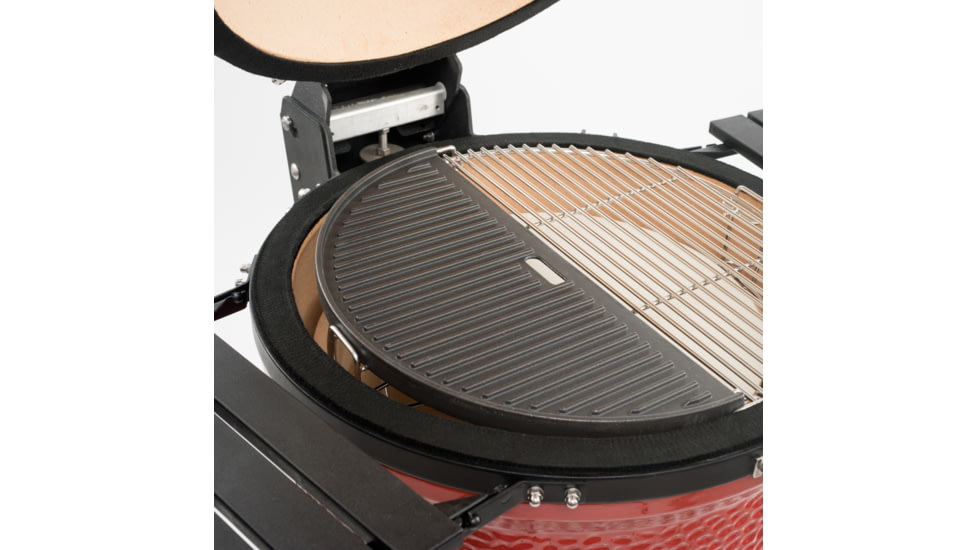 Kamado Joe Classic Joe Half Moon Cast Iron Reversible Griddle, Black, Medium, KJ-HCIGRIDDLE