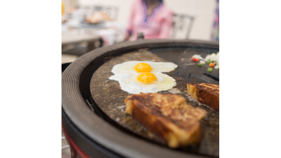 Kamado Joe Classic Joe Half Moon Soapstone Cooking Surface, Gray, Medium, KJ-HCGSSTONE