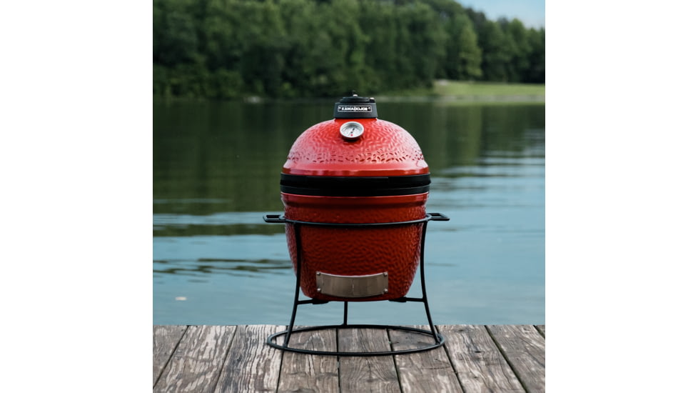 Kamado Joe Joe Jr. 13.5 inch Charcoal Grill, Red, Small, KJ13RH