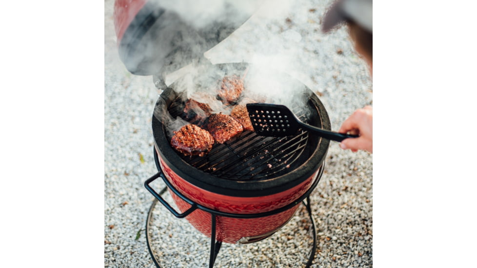 Kamado Joe Joe Jr. 13.5 inch Charcoal Grill, Red, Small, KJ13RH