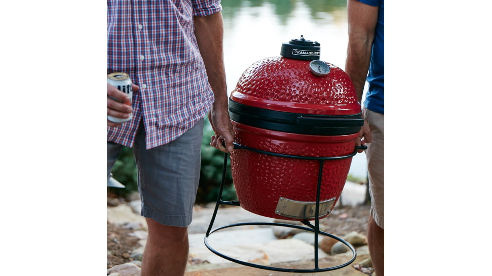 Kamado Joe Joe Jr. 13.5 inch Charcoal Grill, Red, Small, KJ13RH