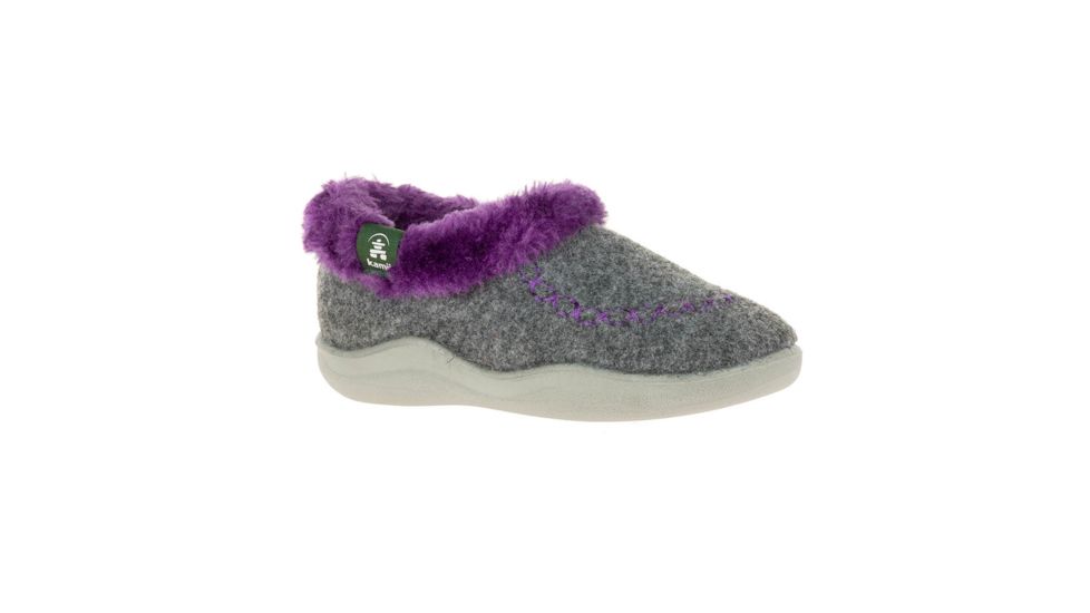 Kamik Cozycabin 2 Shoe - Girls, Grey/Purple, 8, HK9007-LGY-8