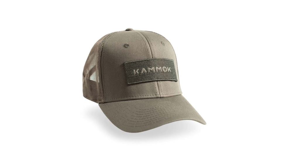 Kammok Logo Patch Hat, Mesh, Olive, logo-patch-hat