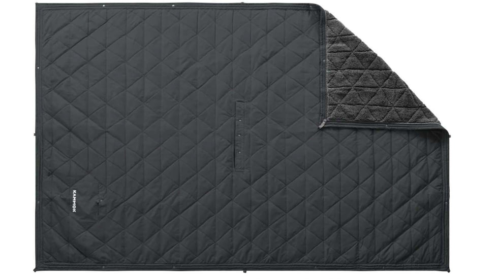 Kammok Mountain Ultra-Plush Fleece Blanket, Granite Gray, MountainBlanketxGRTGRY