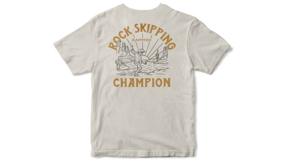 Kammok Rock Skipper Organic Cotton T-Shirt - Mens, Sand White, Small, Tee-Shirt-ROCKSKIP-S
