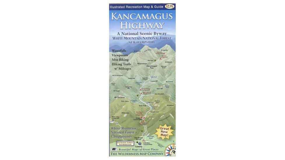 Kancamagus Hwy Map/guide, Wilderness Map Company, Publisher - Wilderness Map Co
