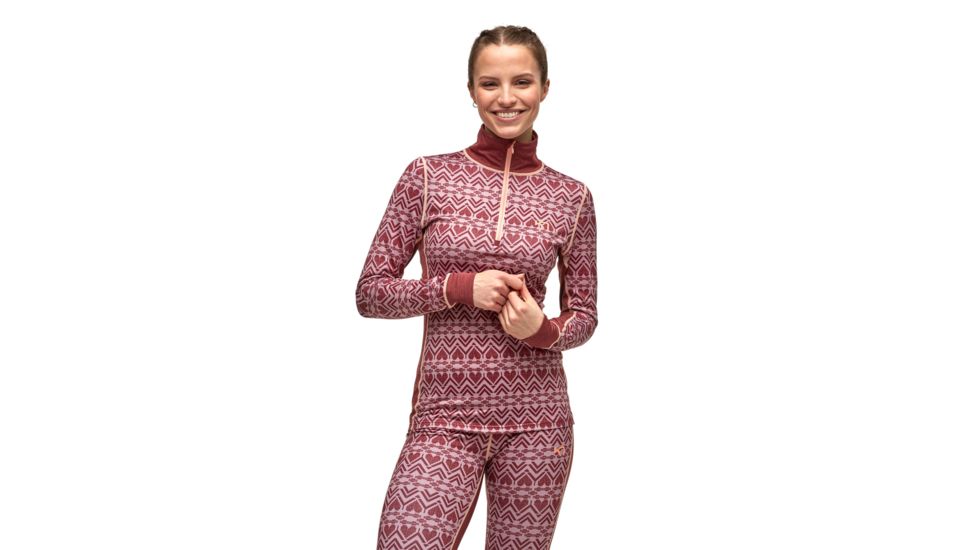 Kari Traa Lune Half Zip Thermal Top - Womens, Port, Small, 622308-PORT-S