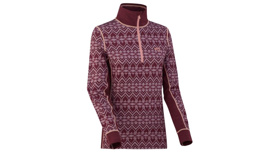 Kari Traa Lune Half Zip Thermal Top - Womens, Port, Small, 622308-PORT-S