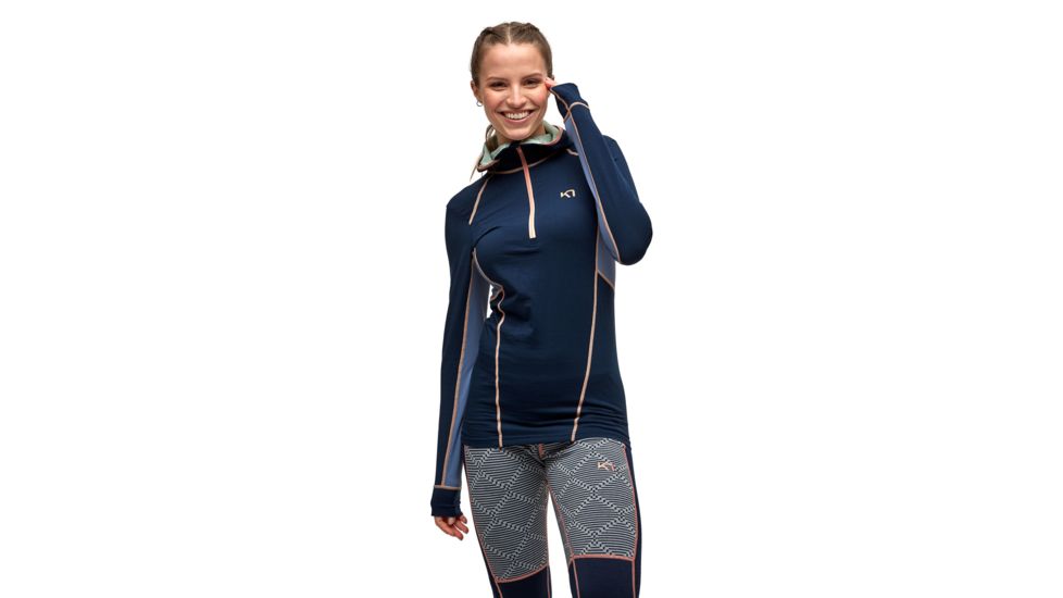 Kari Traa Svala Hood Thermal Top - Womens, Denim, Medium, 622072-DENIM-M