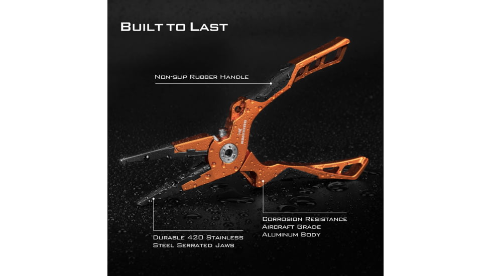 Kast King Gila Aluminum Straight Nose Plier, Burnt Orange, 7.5in, KKTATLSPLR8SALGIBTO