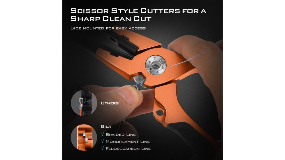 Kast King Gila Aluminum Straight Nose Plier, Burnt Orange, 7.5in, KKTATLSPLR8SALGIBTO