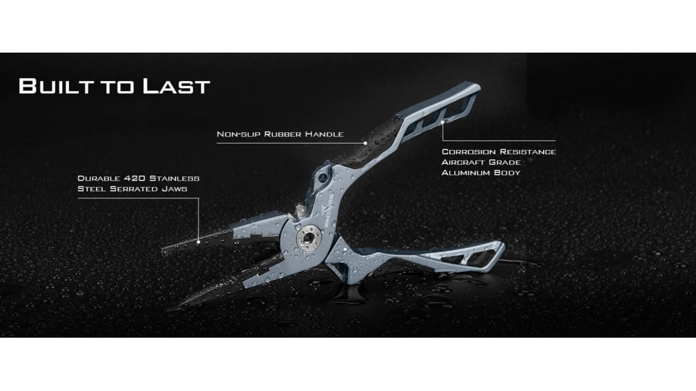 Kast King Gila Aluminum Straight Nose Plier, Burnt Orange, 7.5in, KKTATLSPLR8SALGIBTO