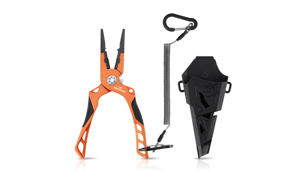 Kast King Gila Aluminum Straight Nose Plier, Burnt Orange, 7.5in, KKTATLSPLR8SALGIBTO