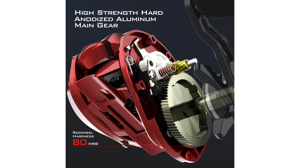 Kast King MegaJaws Baitcasting Reels w/AutoMag Dual Braking System, Right, 5.4:1, KKRLCSTMJ54RSIC