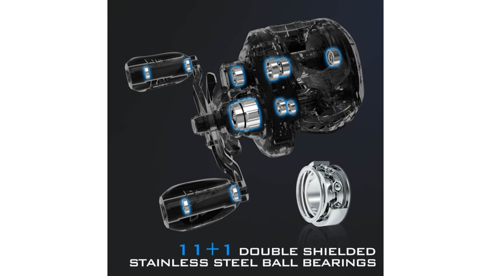 Kast King MegaJaws Baitcasting Reels w/AutoMag Dual Braking System, Right, 5.4:1, KKRLCSTMJ54RSIC