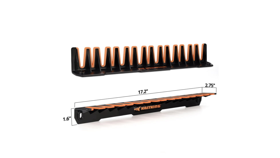 Kast King Patented V15 Vertical Fishing Rod Holder, Orange/Black, 2pc, KKTAROMRRV15BK2