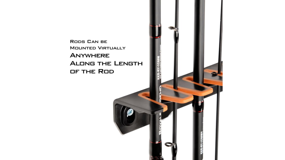 Kast King Patented V15 Vertical Fishing Rod Holder, Orange/Black, 2pc, KKTAROMRRV15BK2