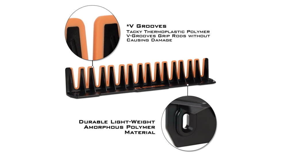 Kast King Patented V15 Vertical Fishing Rod Holder, Orange/Black, 2pc, KKTAROMRRV15BK2