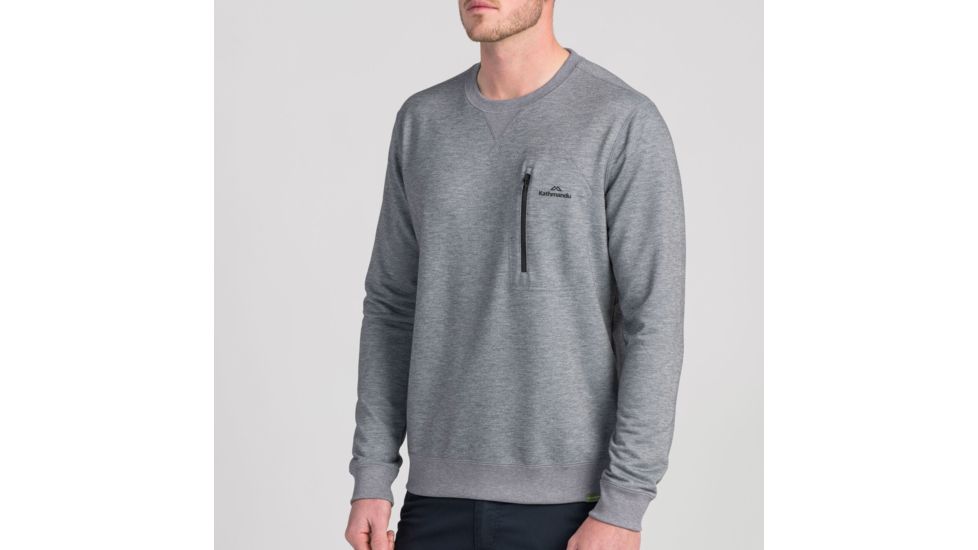 Kathmandu Federate Travel Crew - Mens, Mid Grey Marle, M, A0115/489/M