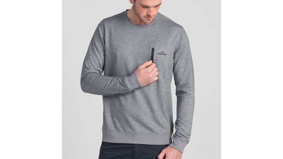 Kathmandu Federate Travel Crew - Mens, Mid Grey Marle, M, A0115/489/M