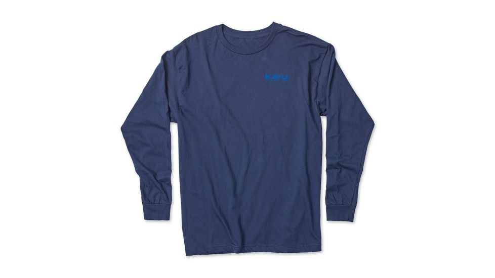KAVU Klear Above Long Sleeve T Shirts - Mens, Navy, L, 825-96-3