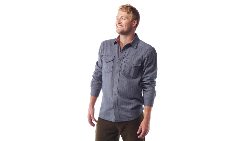 Kavu Oden Long Sleeve Shirt - Men's-Blue Slate-Large