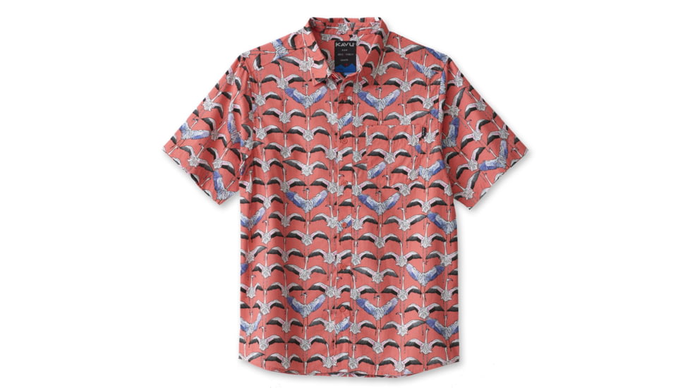 KAVU The Jam Shirt - Mens, Flamingo Flys North, Medium, 5141-1225-2