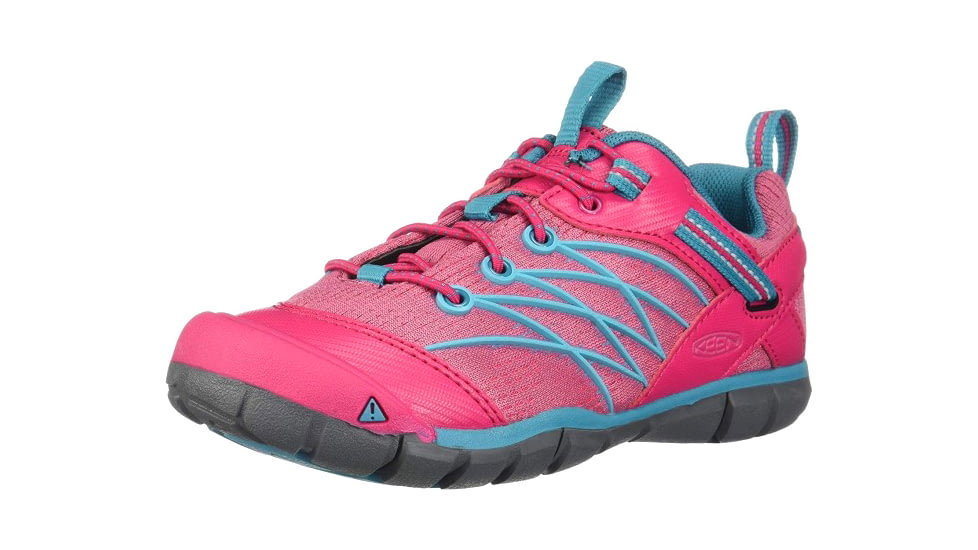 KEEN Big Kids Chandler CNX Sandals, Bright Pink/Lake Green, 1, 1020653-600-1