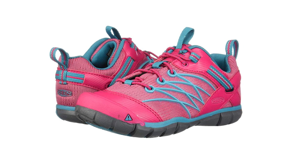 KEEN Big Kids Chandler CNX Sandals, Bright Pink/Lake Green, 1, 1020653-600-1