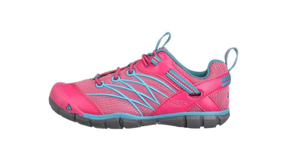 KEEN Big Kids Chandler CNX Sandals, Bright Pink/Lake Green, 1, 1020653-600-1