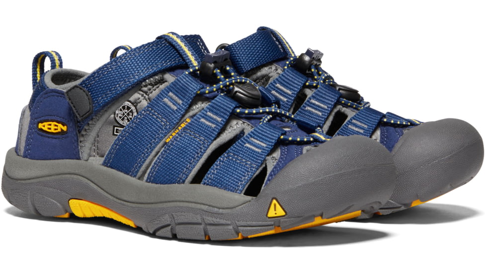 KEEN Big Kids Newport H2 Sandals, Blue Depths/Gargoyle, 3, 1009962-477-3