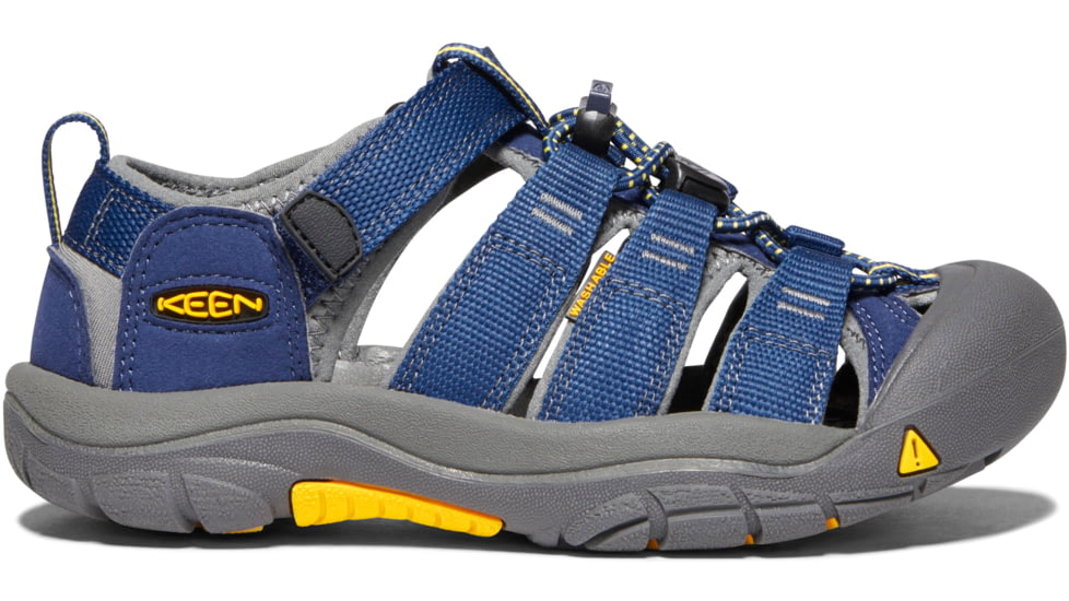 KEEN Big Kids Newport H2 Sandals, Blue Depths/Gargoyle, 3, 1009962-477-3