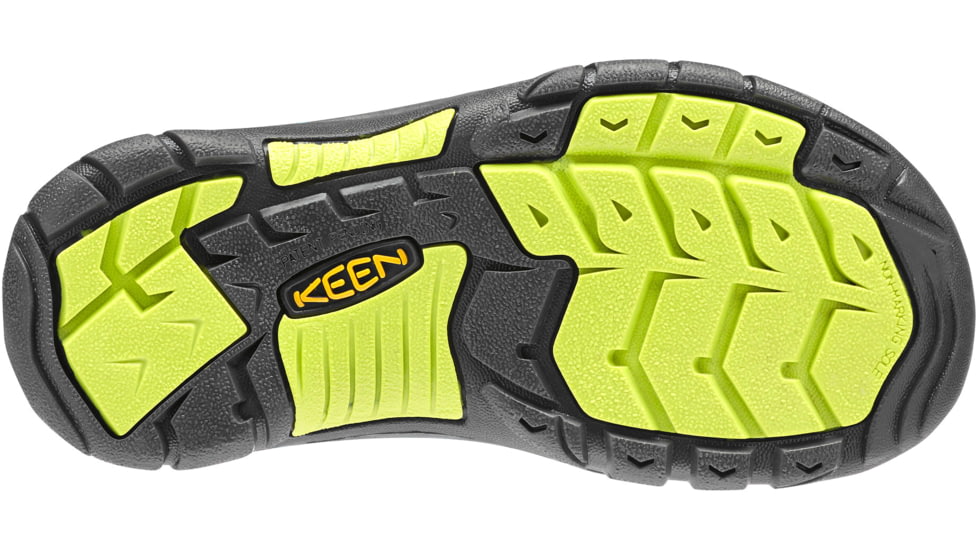 KEEN Big Kids Newport H2 Sandals, Hawaiian Blue/Green Glow, 1, 1012314-415-1