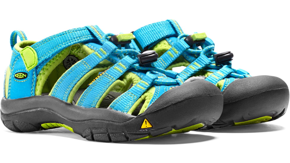 KEEN Big Kids Newport H2 Sandals, Hawaiian Blue/Green Glow, 1, 1012314-415-1